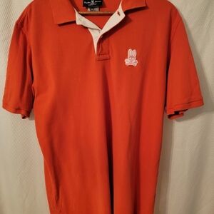 Psycho Bunny Men's Polo Shirt in Vibrant Orange